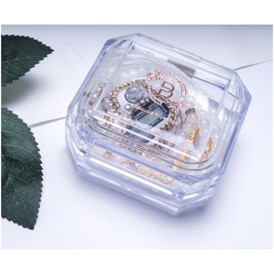 Luxury Gifts 99 Glass Beads Prayer Tasbeeh with Digital Tally Counter - Image 13