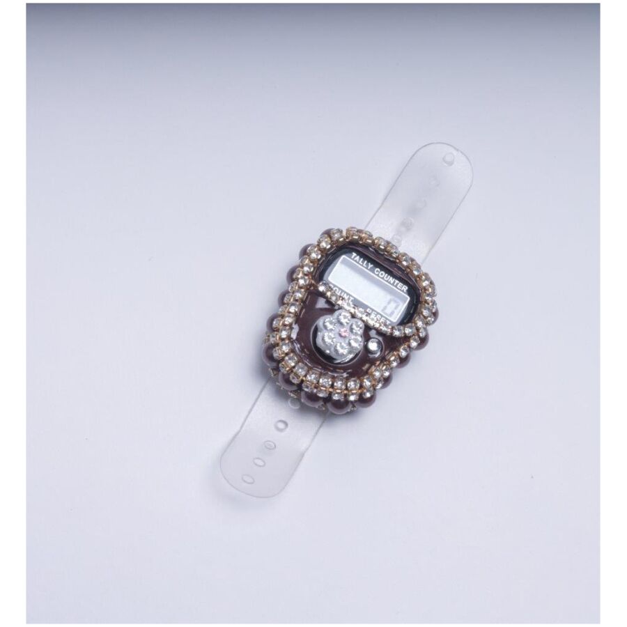 PREMIUM DIGITAL COUNTER TASBEEH WITH CRYSTAL & PEARLS - Image 7